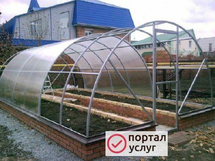 Фото Монтаж теплиц
