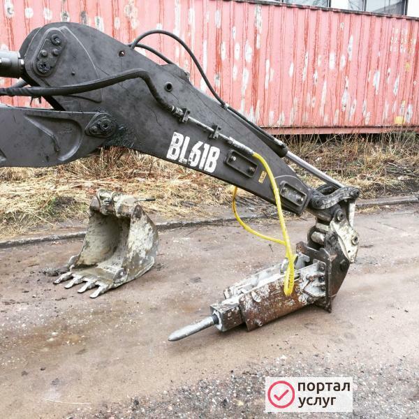 Фото Аренда экскаватора с гидромолотом 