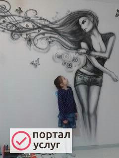 Фото Художестаенная роспись стен