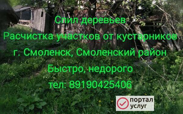 Фото Спил деревьев, кустарников