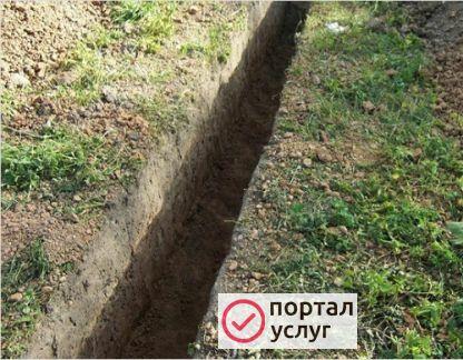 Фото Копка траншей вручную