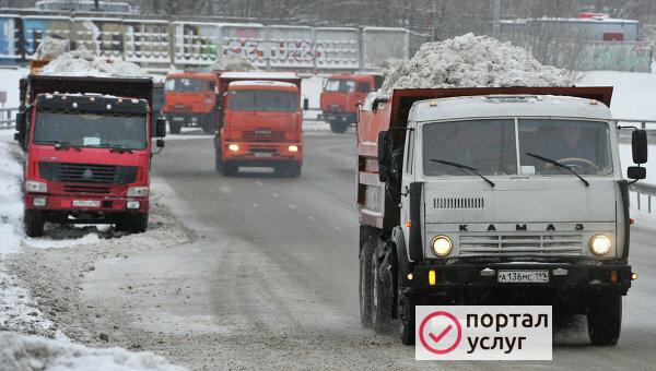 Фото Вывоз снега