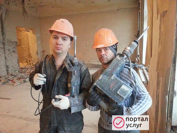 Фото ДЕМОНТАЖ СТЕН, ПЕРЕГОРОДОК, ПОЛА.