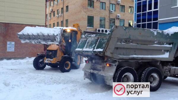 Фото уборка снега и утилизация 