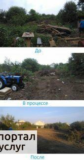 Фото Расчистка участков вывоз мусора