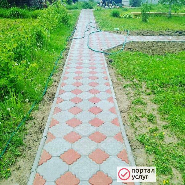 Фото Укладка тротуарная плитки 