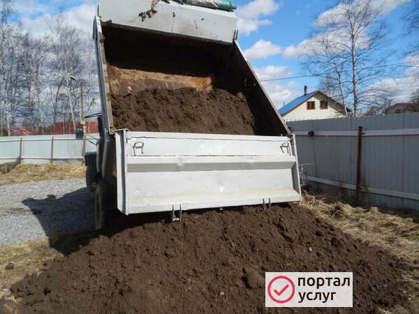 Фото Доставка растительного грунта