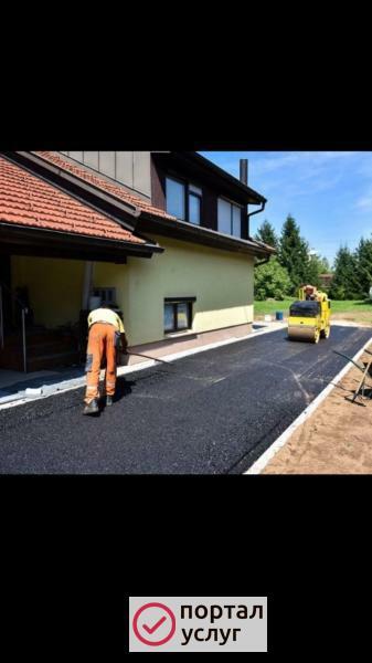 Фото Укладка асфальта асфальтирование дорог 