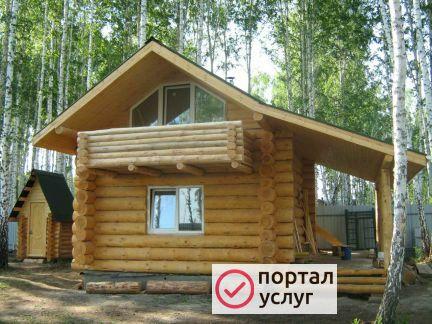 Фото Срубы, зимний лес