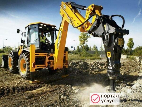 Фото Услуги экскаватора-погрузчика.