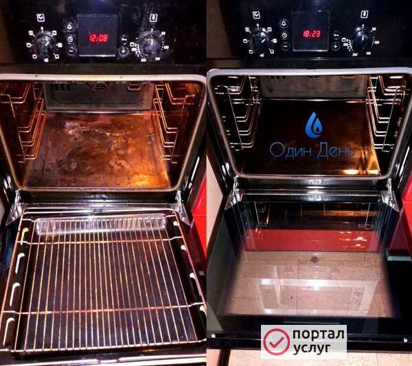 Фото Мытье плиты, чистка духовки