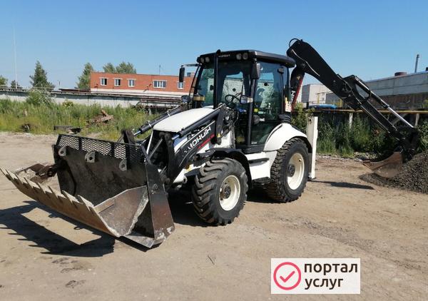 Фото Услуги экскаватора-погрузчика
