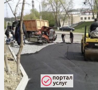 Фото Укладка асфальта дорог 