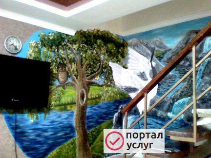 Фото Роспись стен, ворот, барельефы, картины