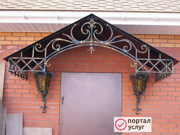 Фото Кованные козырьки сварные Чехов