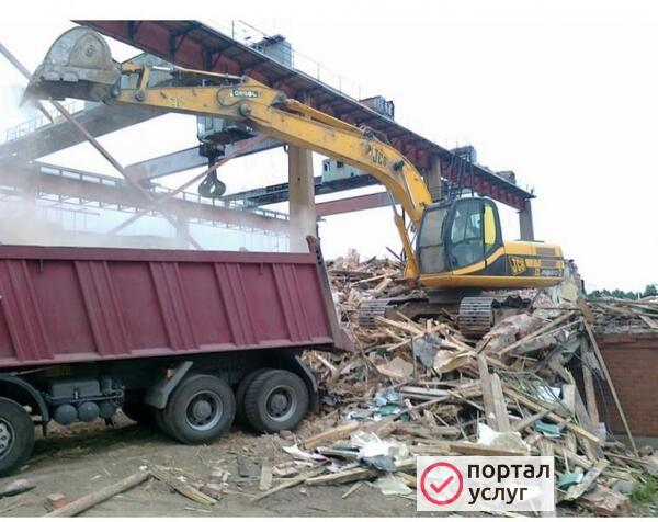Фото Демонтаж дома, здании, фундамента....