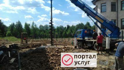Фото Установка шпунта. Бурение шпунта