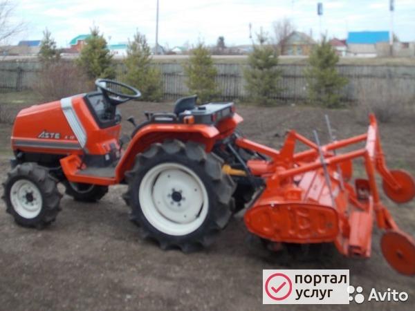 Фото Вспашка минитрактором с фрезой 