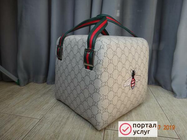 Фото Пуф дизайнерский " Сумка Gucci"
