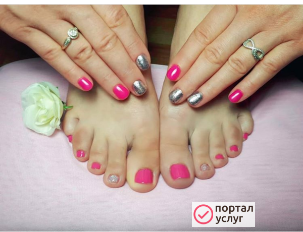 Фото Наращивание ногтей. Педикюр 