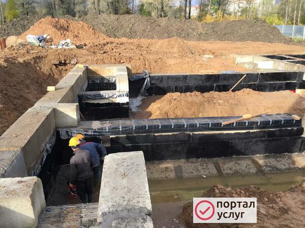 Фото Монтаж фундамента