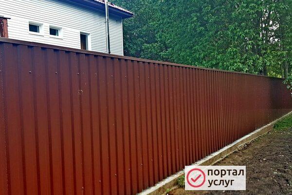 Фото Заборы из профнастила
