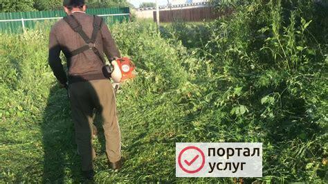 Фото Покос травы триммером недорого