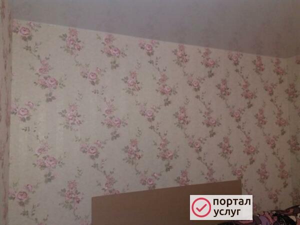 Фото Поклейка обоев.