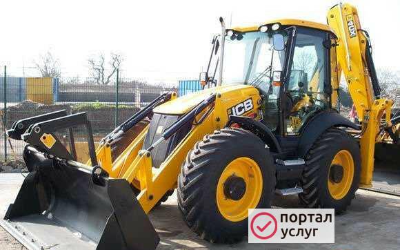 Фото Экскаватор-погрузчик JCB. Гидромолот/ямобур