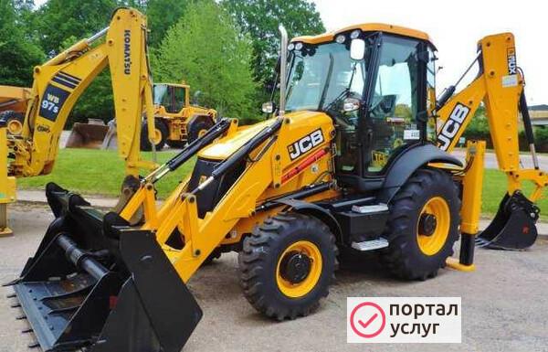 Фото Услуги экскаватора-погрузчика
