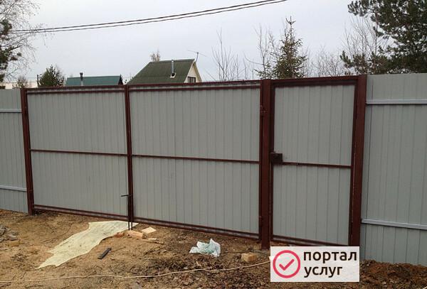 Фото Монтаж забора