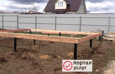 Фото Фундамент на винтовых сваях