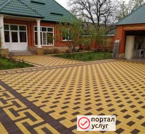 Фото Укладка брусчатки