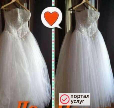 Фото Профессиональное отпаривание свадебных платьев