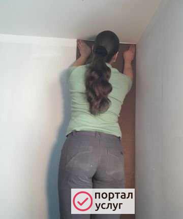 Фото Поклейка обоев