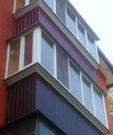 Остекление балконов, наружняя и внутренняя отделка