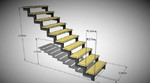Каркас лестницы из металла с 3D проектом