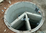 Установка бетонного септика с переливом в Пущино.