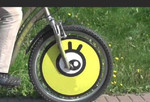 Реклама на колесо велосипеда
