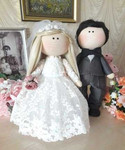 Свадебные интерьерные куклы. Жених и невеста