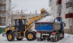 Уборка снега трактором/ Вывоз снега