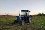Трактором покос травы