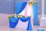 Оформление свадебных банкетных залов шарами,тканью
