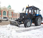 Уборка снега трактором мтз