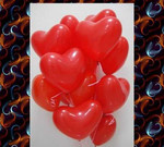 Гелиевые воздушные шарики шары сердца 16 (40 см)