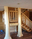 Лестница из стволов дерева