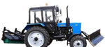 Уборка снега трактором мтз-82 (отвал, щетка)