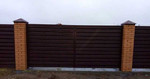 Забор горизонтальный штакетник