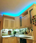 Светодиодное освещение кухни шкаф лента