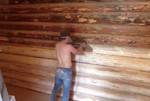 Выполним обработку деревянных домов, Покраска грун